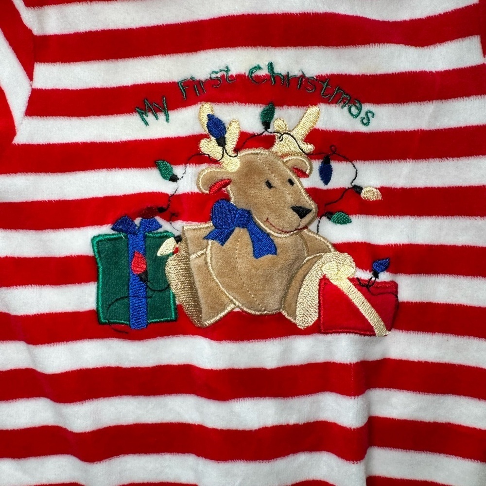 Little Me My First Christmas Red and White Baby Outfit Size 3M - Picture 2 of 6